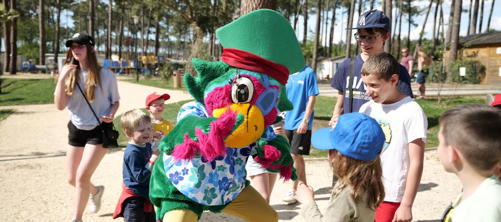 Mascotte au camping Les Dunes de Contis